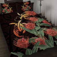 Hawaii Turtle Lehua Flower Polynesian Quilt Bed Set - Lehua Style - AH - Polynesian Pride