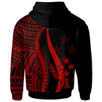 Kosrae Hoodie Red Tentacle Tribal Pattern - Polynesian Pride