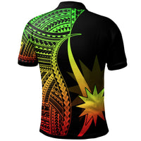 Nauru Polo Shirt Reggae Polynesian Tentacle Tribal Pattern - Polynesian Pride