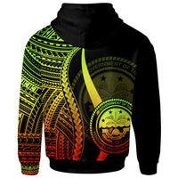Federated States of Micronesia Zip up Hoodie Reggae Tentacle Tribal Pattern - Polynesian Pride