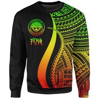Federated States of Micronesia Sweatshirt - Reggae Polynesian Tentacle Tribal Pattern Unisex Reggae - Polynesian Pride