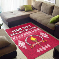 (Custom Personalised) Beulah College Area Rug Ngatu Pattern Tonga LT13 - Polynesian Pride