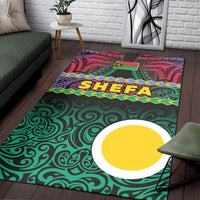 Shefa Province Area Rug Vanuatu Pig Tusk Polynesian Flag Style LT14 - Polynesian Pride