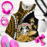 Northern Mariana Islands Women Tank Top Polynesian Style Gold Color LT6 Gold - Polynesian Pride