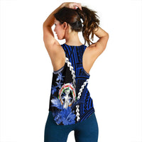 Northern Mariana Islands Women Tank Top Polynesian Style Blue Color LT6 - Polynesian Pride