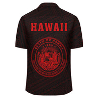 Kakau Polynesian Coat Of Arms Hawaii Shirt - Red - Polynesian Pride