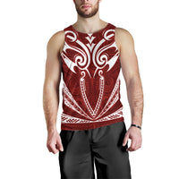 Hawaii Kanaka Polynesian Football Jersey Men's Tank Top - Red - Bernice - AH - Polynesian Pride