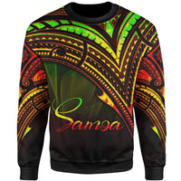 Samoa Sweatshirt - Cross Style Reggae Color Unisex Black - Polynesian Pride