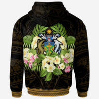 Solomon Islands Hoodie Polynesian Gold Patterns Collection - Polynesian Pride