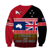 (Custom Personalised) Papua New Guinea and Australia Sweatshirt Polynesian PNG and AUS LT13 - Polynesian Pride