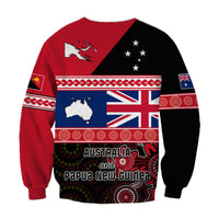 Papua New Guinea and Australia Sweatshirt Aboriginal PNG and AUS LT13 - Polynesian Pride