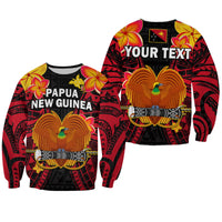 (Custom Personalised) Papua New Guinea Sweatshirt PNG Bird Of Paradise Polynesian Pattern LT14 Unisex Black - Polynesian Pride
