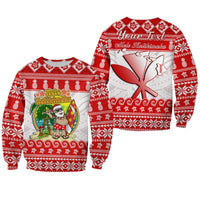 Custom Personalised Hawaii Christmas Sweatshirt Kanaka Polynesian Santa Claus Mele Kalikimaka LT14 Unisex Red - Polynesian Pride