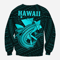 (Custom Personalised) Hawaii Sweatshirt Kakau Kanaka Maoli Combine Polynesian Shark Ver.04 LT14 - Polynesian Pride