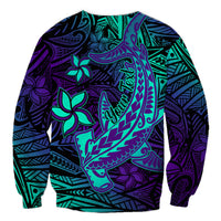 (Custom Personalised) Polynesian Sweatshirt Purple Paradise Hawaiian Tribal Hammerhead Shark LT14 - Polynesian Pride