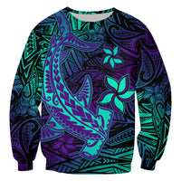 (Custom Personalised) Polynesian Sweatshirt Purple Paradise Hawaiian Tribal Hammerhead Shark LT14 - Polynesian Pride