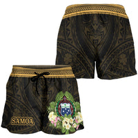 Samoa Women's Shorts - Polynesian Gold Patterns Collection - Polynesian Pride
