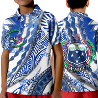 Samoa T Shirt Artsy Style White LT9 Kid White - Polynesian Pride