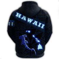 Hawaiian Polynesian Kanaka and Shark Zipper Hoodie Light Style - Polynesian Pride
