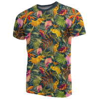 Hawaii Seamless Tropical Flower Plant and Leaf Pattern T Shirt - Polynesian Pride