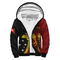 Personalised Papua New Guinea Sherpa Hoodie 47th Independence Anniversary - Motu Revareva LT7 Unisex Red - Polynesian Pride