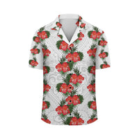 (Personalized) Hibiscus Flower - Polynesia Hawaiian Shirt - Haka Style - Polynesian Pride