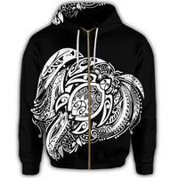 Simple Zip Hoodie White - Polynesian Pride