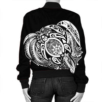 Simple Bomber Jacket White AH - Polynesian Pride
