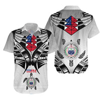 Samoa Black Saturday Matching Dress and Hawaiian Shirt Visual Arts LT9 - Polynesian Pride