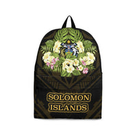 Solomon Islands Backpack - Polynesian Gold Patterns Collection Black - Polynesian Pride