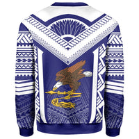 American Samoa Coat Of Arms Polynesian Sweatshirt Active Blue - Polynesian Pride