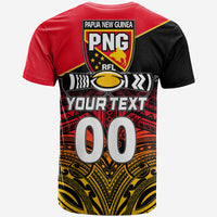 (Custom and Number) PNG Rugby The Kumuls T Shirt LT6 - Polynesian Pride
