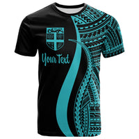 Fiji Custom T Shirt Turquoise Polynesian Tentacle Tribal Pattern Unisex Turquoise - Polynesian Pride