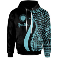 Northern Mariana Islands Custom Hoodie Turquoise Tentacle Tribal Pattern Unisex Turquoise - Polynesian Pride