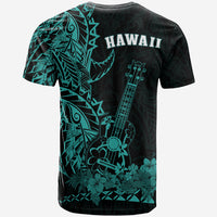 Hawaii Polynesian T Shirt Ukulele Turquoise LT13 - Polynesian Pride