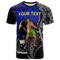 Custom Siva Samoa T Shirt Samoan Dance Mix Blue Polynesian LT13 Unisex Blue - Polynesian Pride