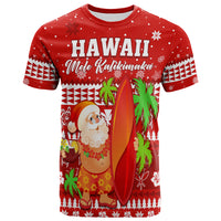 Custom Mele Kalikimaka T Shirt Santa Claus Hawaii Christmas LT13 - Polynesian Pride