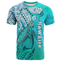 Hawaiian Islands T Shirt Turtle Mix Hawaii Polynesian LT13 Unisex Blue - Polynesian Pride