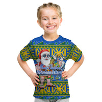 Solomon Islands Christmas T Shirt Kid Cool Santa Claus LT6 - Polynesian Pride
