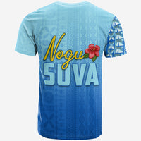 Nogu Suva Rugby Fiji T Shirt Tapa Blue LT4 - Polynesian Pride