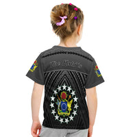 The Kuki'S T - Shirt Kid Cook Islands Rugby Black LT13 - Polynesian Pride