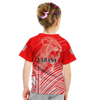LABASA Football T Shirt Strong Lion Of Fiji LT13 - Polynesian Pride