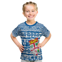 (Custom Personalised) Fiji Polynesian T Shirt Kid Fijian Tapa Pattern LT13 - Polynesian Pride