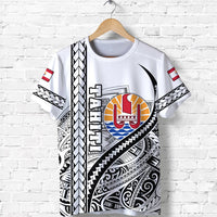 Tahiti Rugby T Shirt Marvelous Version White Unisex White - Polynesian Pride
