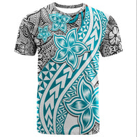 Traditional Polynesian Tribal Tattoo Retro Couple T Shirt Turquoise LT9 - Polynesian Pride