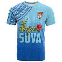 Nogu Suva Rugby Fiji T Shirt Tapa Blue LT4 Unisex Blue - Polynesian Pride