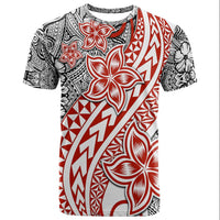 Traditional Polynesian Tribal Tattoo Retro Couple T Shirt Red LT9 - Polynesian Pride