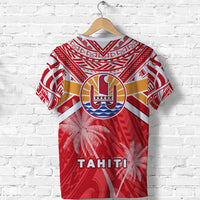 Tahiti Rugby T Shirt Polynesian Coat of Arms and Flag - Polynesian Pride