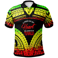 Tuvalu Polo Shirt A Piece Of My Heart Unisex Reggae - Polynesian Pride
