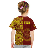 Custom Tonga High School T Shirt Tongan Ngatu Pattern LT14 - Polynesian Pride